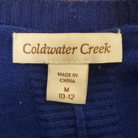 Womens Blue Sweater by Coldwater Creek - Size Medium 10-12 - Picture 3 of 3